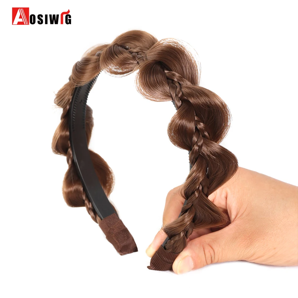 Synthetic Fishbone Braided Headband Hair Belt Plaited Hairband Bohemian Style Women Hairstyle Hairpieces Headwear Accessories Bl thumbnail 3