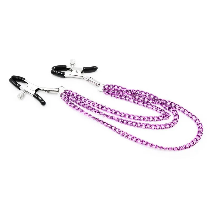Metal Chain Nipple Milk Clips Breast Massage Clamps Adult Flirting Teasing Erotic Gadgets Bdsm Slave Sex Toys For Couples thumbnail 5