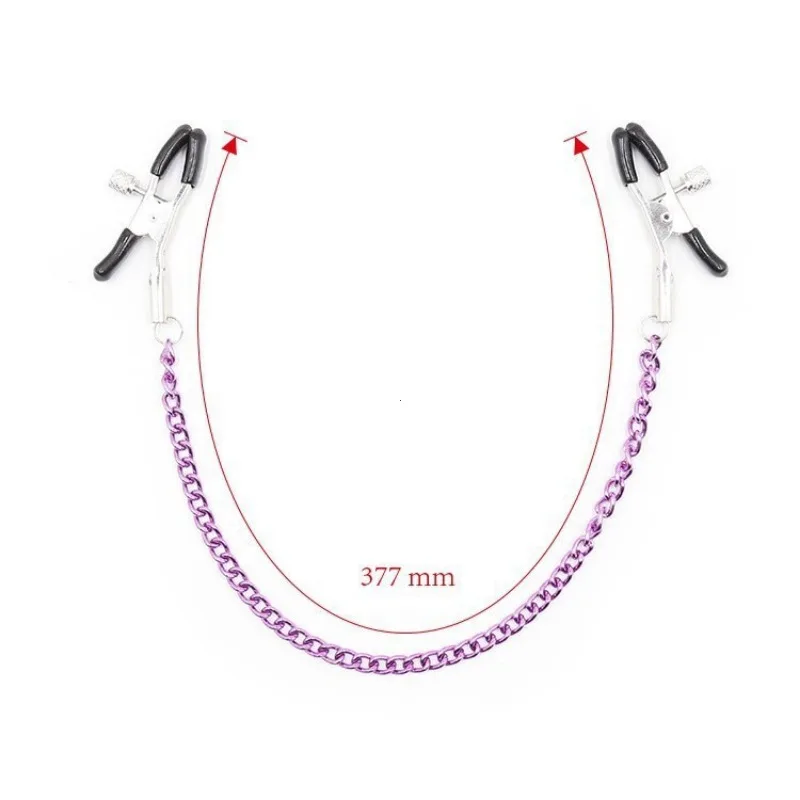 Metal Chain Nipple Milk Clips Breast Massage Clamps Adult Flirting Teasing Erotic Gadgets Bdsm Slave Sex Toys For Couples thumbnail 4