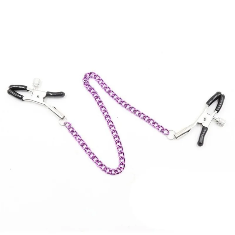 Metal Chain Nipple Milk Clips Breast Massage Clamps Adult Flirting Teasing Erotic Gadgets Bdsm Slave Sex Toys For Couples thumbnail 3