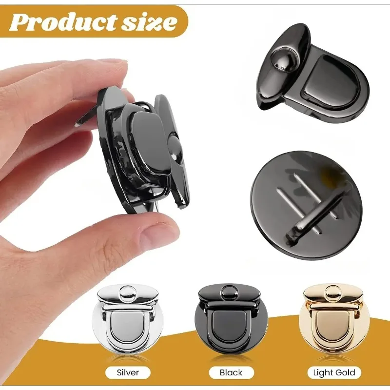 5/10pcs Metal Locks Bag Clasp Catch Buckles for Handbags Purse Tote Closures Snap Clasps DIY Craft Hardware Case Bag Accessories thumbnail 6