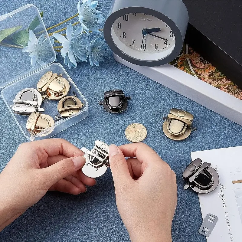 5/10pcs Metal Locks Bag Clasp Catch Buckles for Handbags Purse Tote Closures Snap Clasps DIY Craft Hardware Case Bag Accessories thumbnail 4