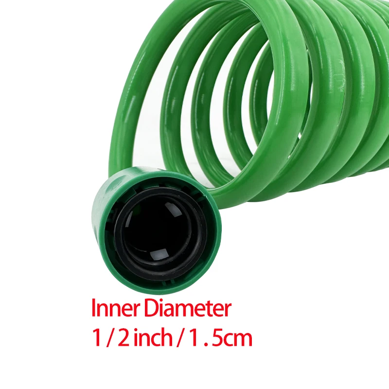 Garden Irrigation Water Pipe, Watering Nozzle, Garden Hose With 7-Function Nozzle, Car Cleaning Spring Pipe, Plastic Hose thumbnail 3