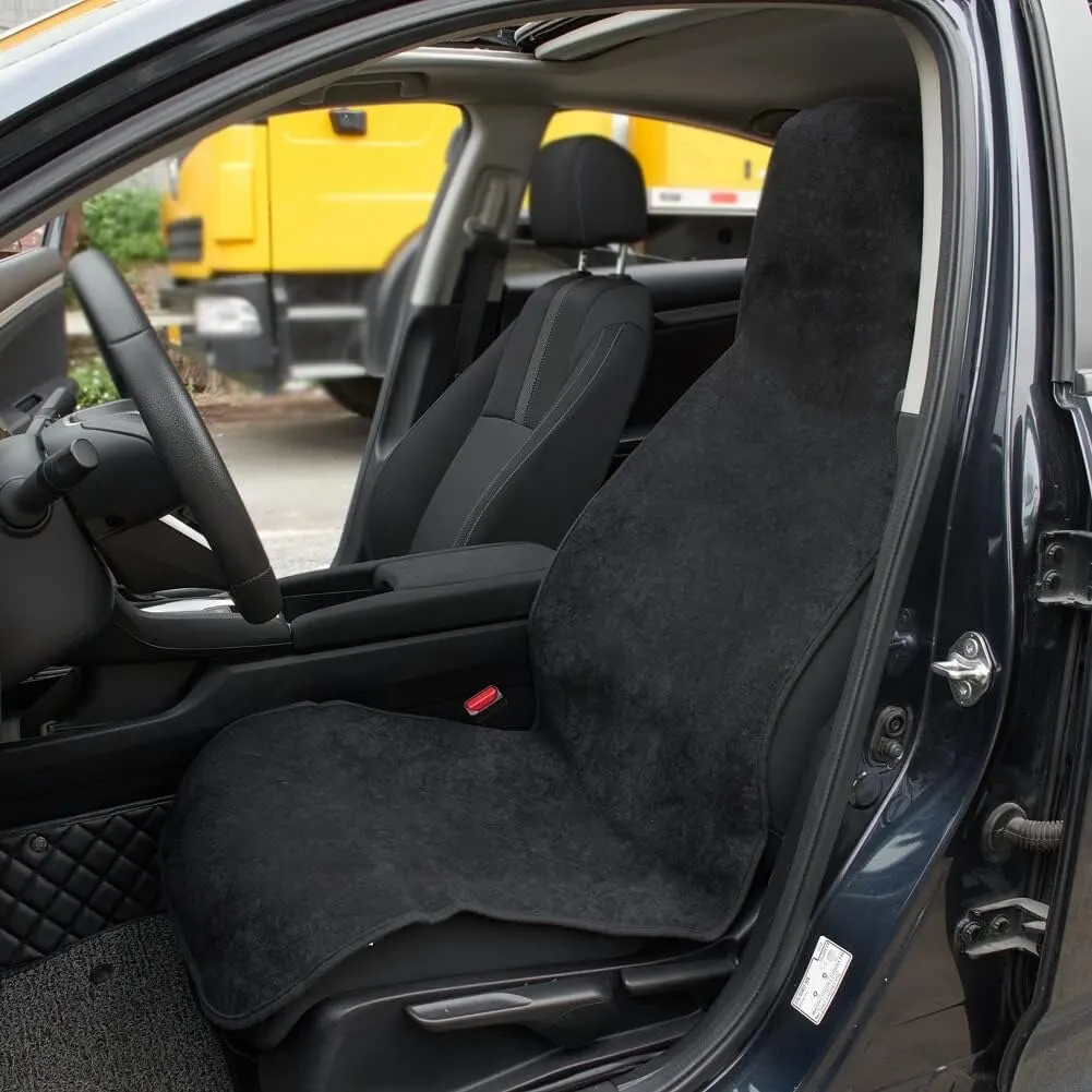 Waterproof Sweat Towel Car Seat Cover for Post Gym Workout Running Swimming Beach and Hiking Universal Fit Anti Slip Bucket Seat thumbnail 3