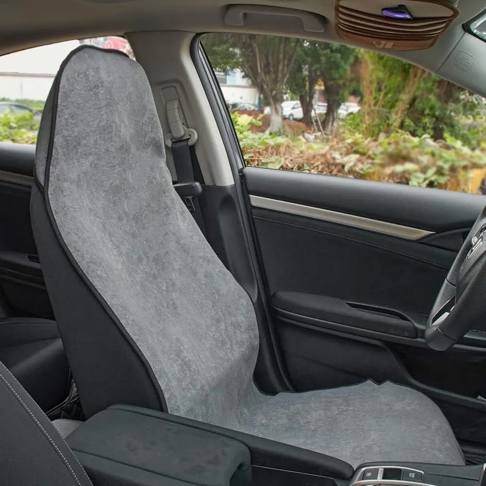 Waterproof Sweat Towel Car Seat Cover for Post Gym Workout Running Swimming Beach and Hiking Universal Fit Anti Slip Bucket Seat thumbnail 2