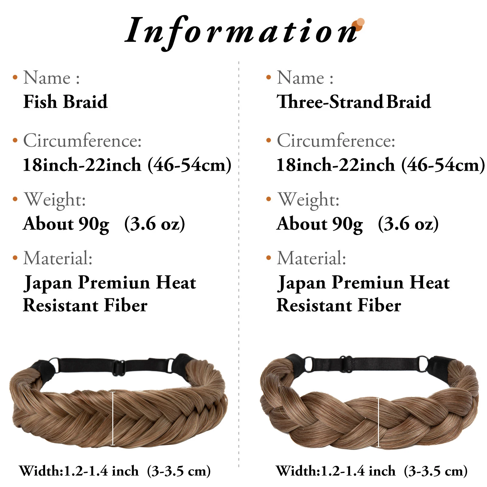 Synthetic Premium Adjustable Handmade Braided Elastic Band Hair Fashion Braiding Hair Headband Headwear For Women thumbnail 2