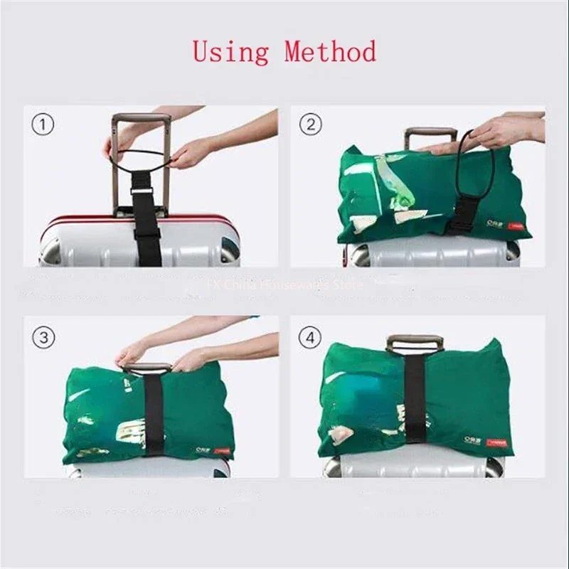 Elastic Adjustable Luggage Strap, Bungee Travel Security Belt, for Carry On, Secure Baggage Transport thumbnail 3