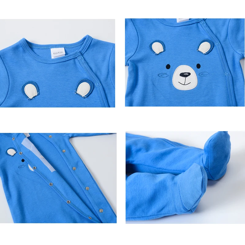 KAVKAS 1/2/3 Pcs Baby Boys Rompers Cartoon Print Overalls Cotton Infant Clothing Kids Jumpsuit Newborn Pajimas 0-3 Months thumbnail 4