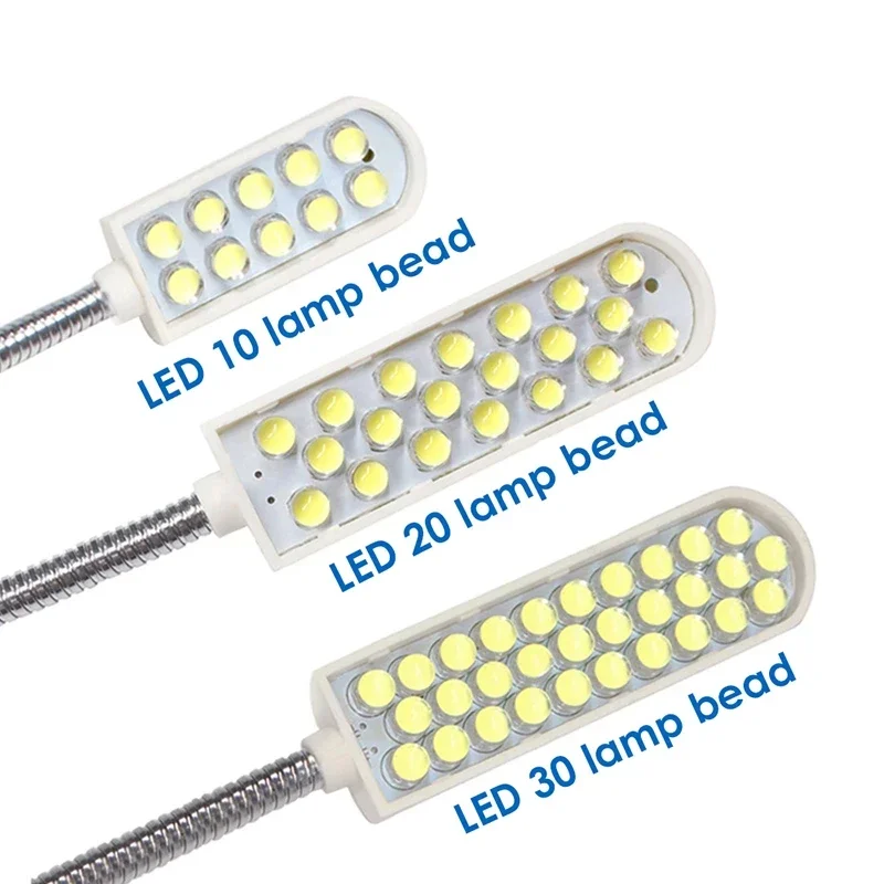 LED Sewing Machine Lamp 360 Flexible Adjustable Gooseneck Work Lamps Industrial Lights with Magnetic Base for Workbench New 2024 thumbnail 5