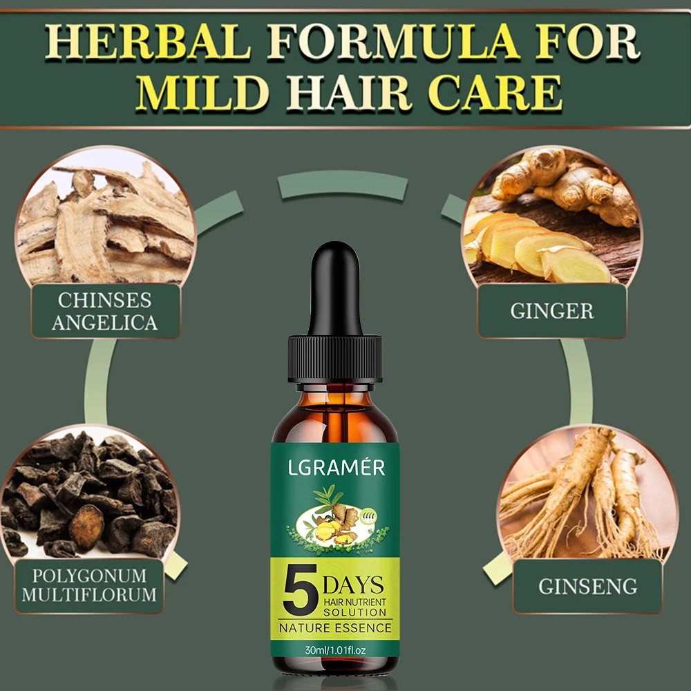 Hair Growth Essence Oil Ginger Hair Growth Oil Anti Hair Loss Prevent Baldness Treatment Fast Nourish Scalp Hair Care thumbnail 5