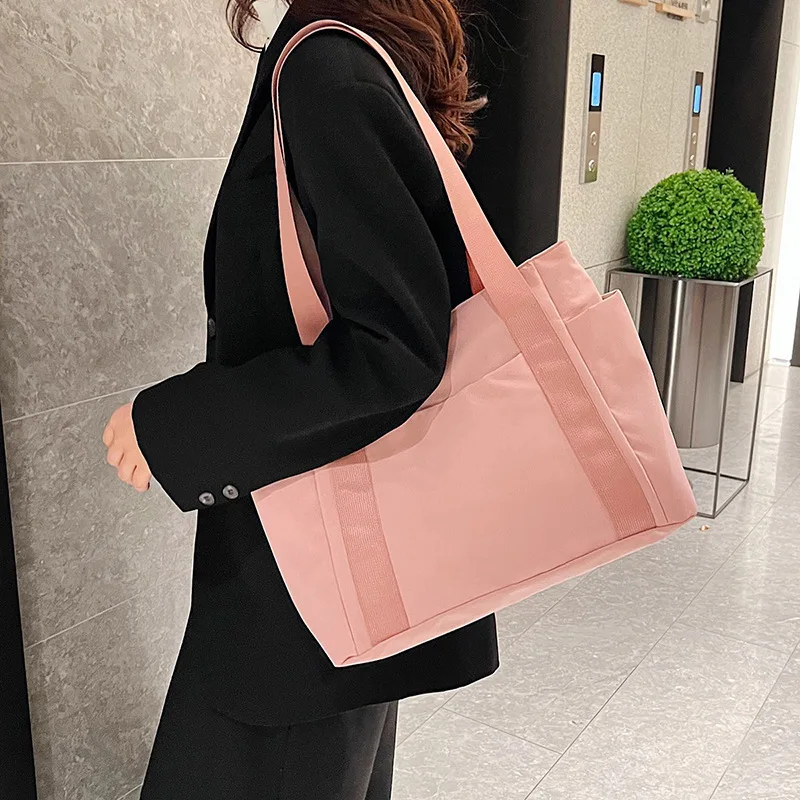 2024 New Handbags Casual Shopping Bags for Women Soft Canvas Big Capacity Tote Bag Messenger Big Mummy Shoulder Bag Ladies thumbnail 4