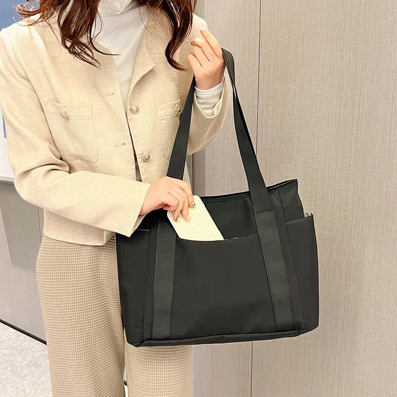 2024 New Handbags Casual Shopping Bags for Women Soft Canvas Big Capacity Tote Bag Messenger Big Mummy Shoulder Bag Ladies thumbnail 2