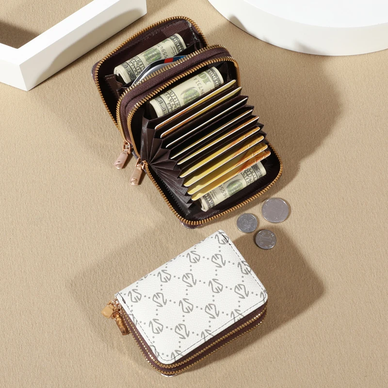 Chic Vintage Zippered Card Holder Wallet for Women - Secure Multi-Card Slots, Fashionable Faux Leather with Coin PurseLuxurious thumbnail 5
