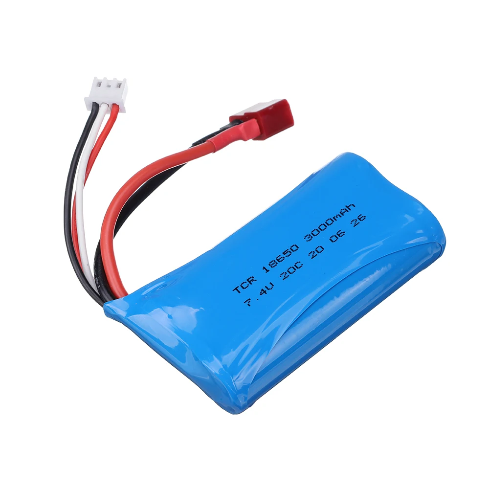 7.4V 1500/2200/3000/ 3500 mAh JST/T/SM Plug 18650 2S li-ion Battery for Wltoys 12423 10428 12429 12401 12402A RC Car Spare Parts thumbnail 6