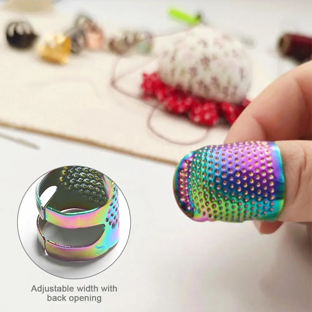 Adjustable Sewing Thimble Retro Sewing Finger Protection Cover Needle Thimble Ring Handmade DIY Craft Embroidery Sewing Tools thumbnail 6