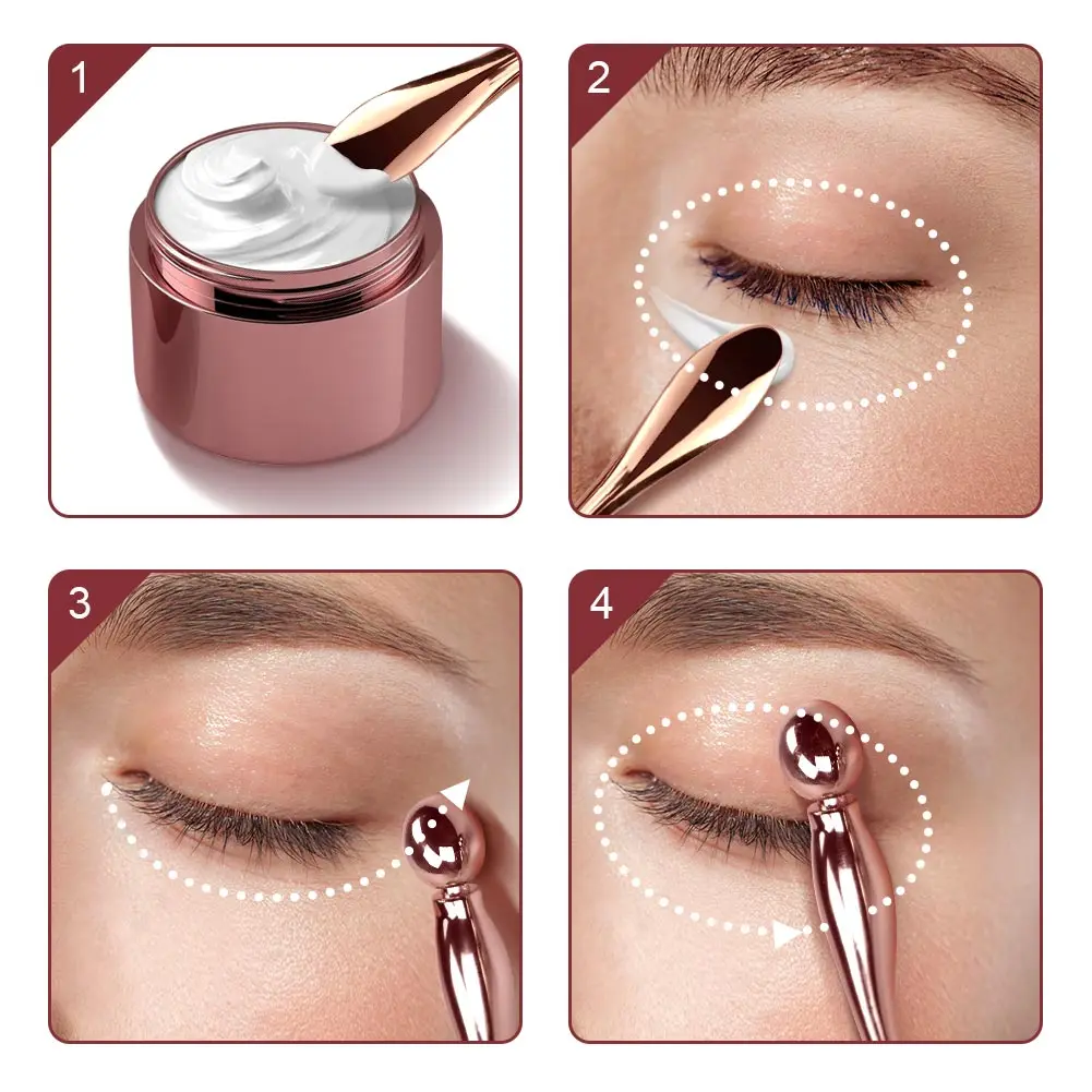 2in1 Mini Eye Massage Stick Face Lifting Massage Anti Cream Eye Pouch Dark Circles Spoon Applicator Facial Mixing Scoop Tool thumbnail 2
