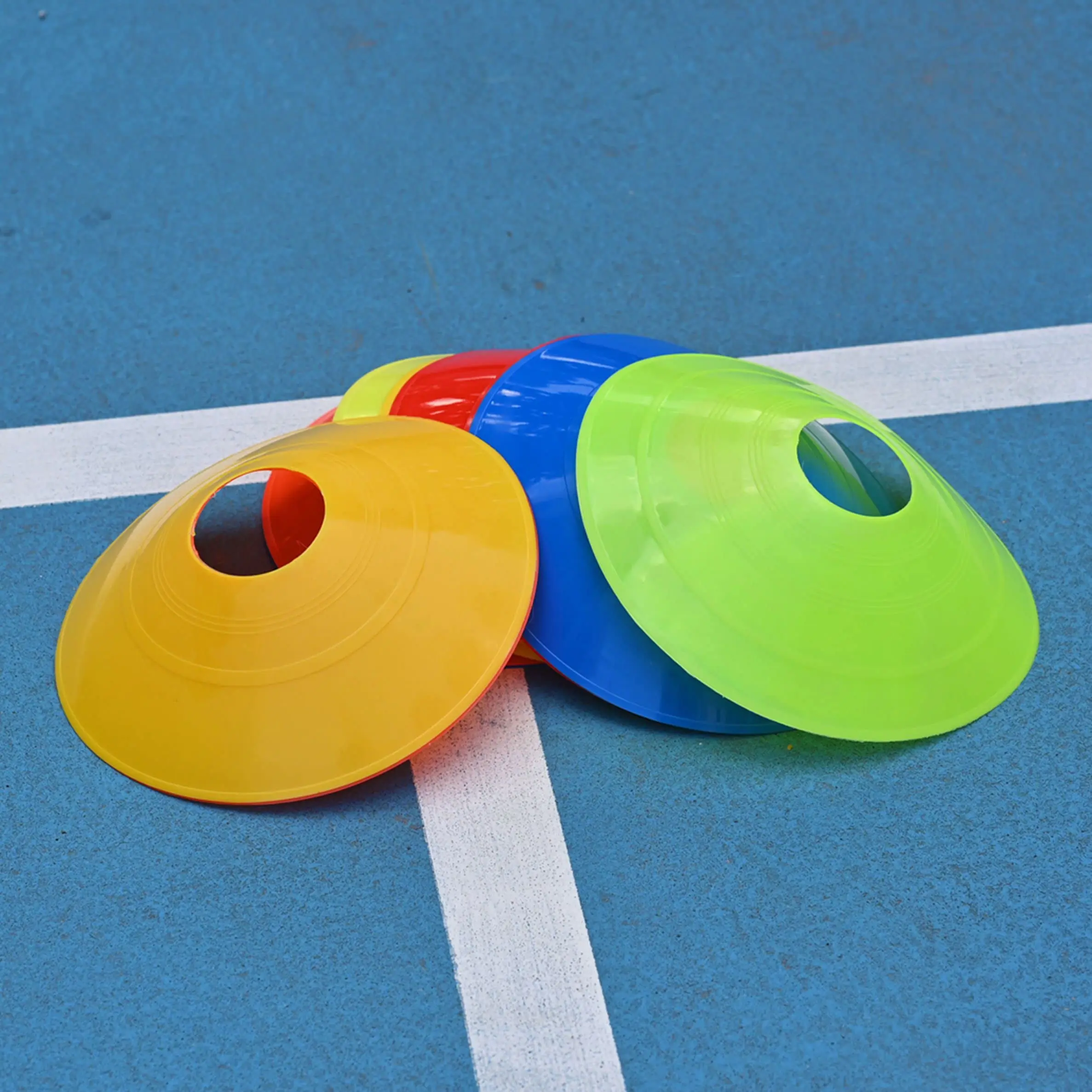 20/40/60 pcs Cone Set Soccer Football Training Equipment for Kid Disc Cones Agility Exercise Sport Training Accessories thumbnail 4