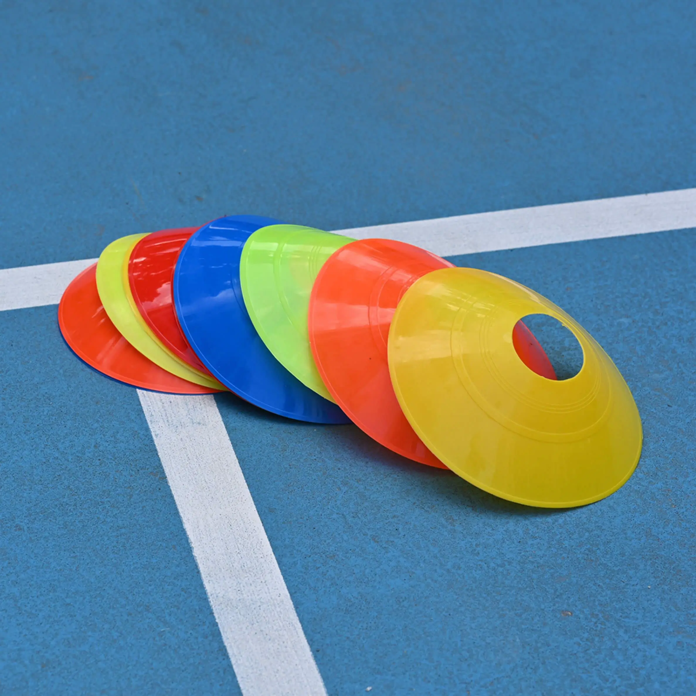 20/40/60 pcs Cone Set Soccer Football Training Equipment for Kid Disc Cones Agility Exercise Sport Training Accessories thumbnail 6