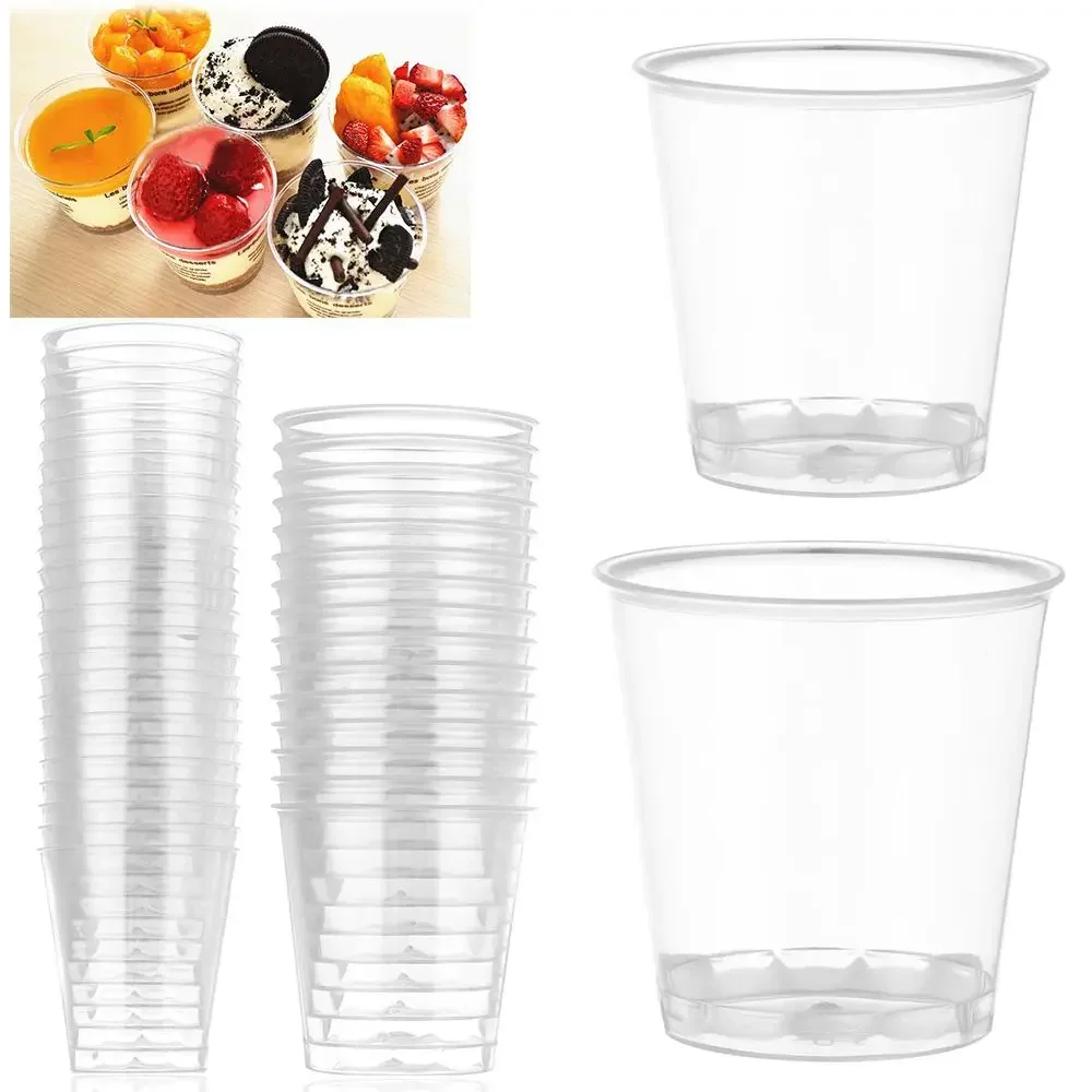 25/50pcs New Disposable Transparent Plastic Cup Outdoor Picnic Birthday Kitchen Party Tableware 160/170/200ml Cups Supplies Bar thumbnail 6