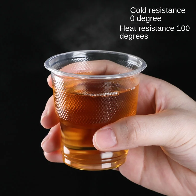 25/50pcs New Disposable Transparent Plastic Cup Outdoor Picnic Birthday Kitchen Party Tableware 160/170/200ml Cups Supplies Bar thumbnail 4