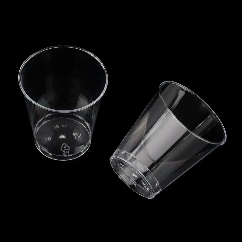 25/50pcs New Disposable Transparent Plastic Cup Outdoor Picnic Birthday Kitchen Party Tableware 160/170/200ml Cups Supplies Bar thumbnail 3