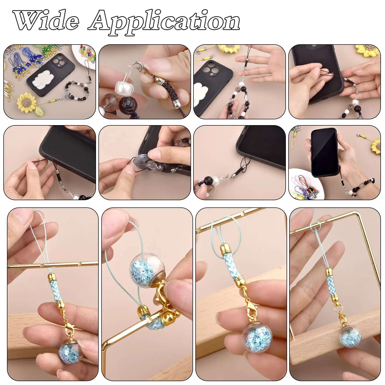 10Pcs Lanyard Lariat Strap Cords Lobster Clasp Rope Keychain Hooks Mobile Set Charms Keyring Pendant Key Ring Accessories thumbnail 5