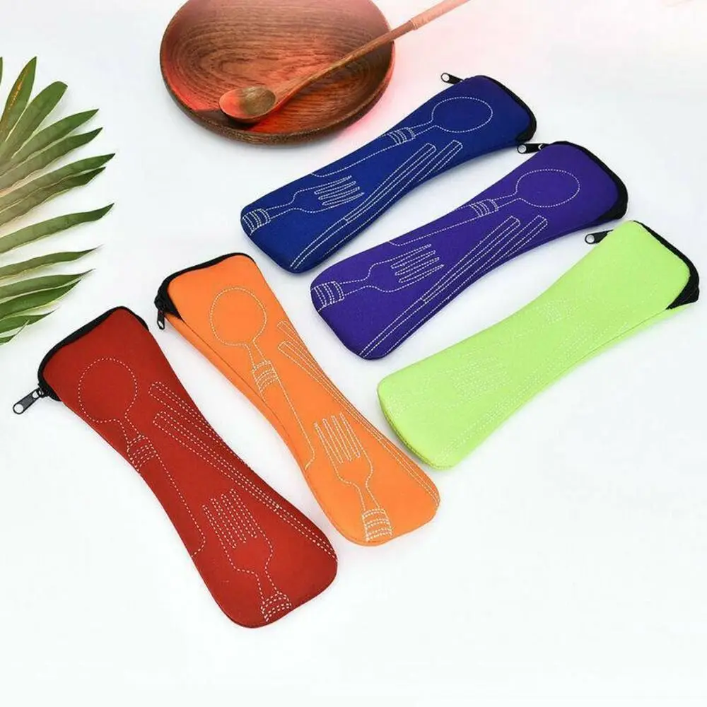 Travel Packaging Tableware Bag Picnic Portable Tableware Case Without Dinnerware Cutlery Bags Picnic Fork Spoon Storage Box thumbnail 2