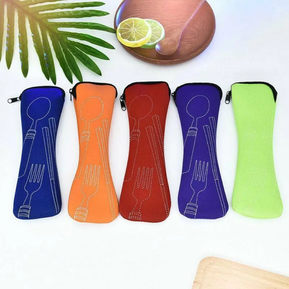 Travel Packaging Tableware Bag Picnic Portable Tableware Case Without Dinnerware Cutlery Bags Picnic Fork Spoon Storage Box thumbnail 3