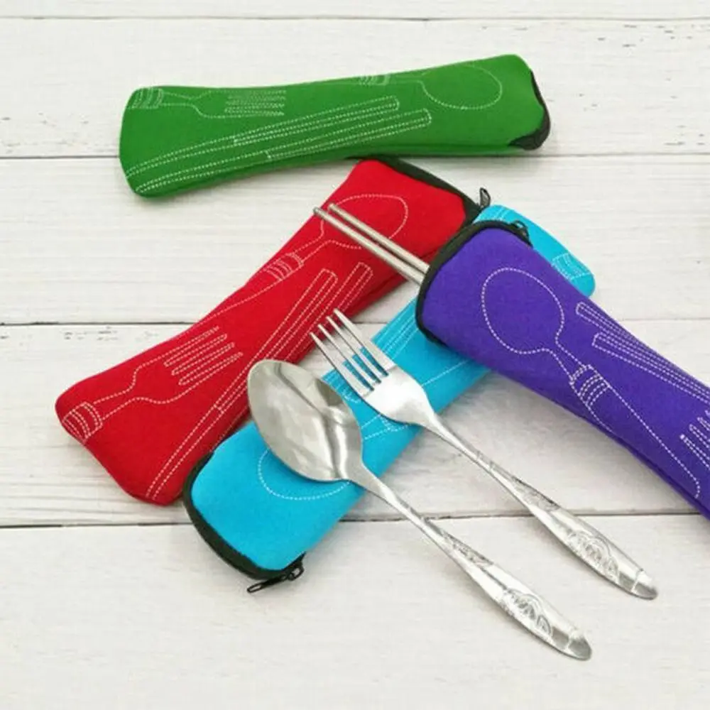 Travel Packaging Tableware Bag Picnic Portable Tableware Case Without Dinnerware Cutlery Bags Picnic Fork Spoon Storage Box thumbnail 5