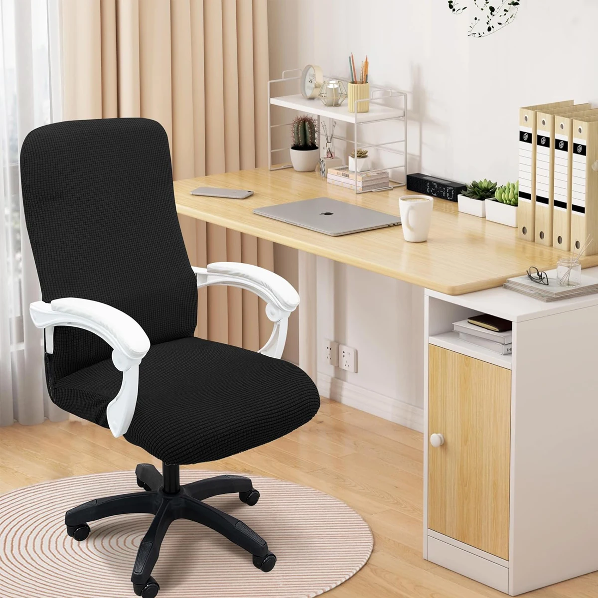 Thickened Jacquard Stretchable Computer Office Chair Covers Dustproof Pet Scratch Resistant Retractable Office Chair Cover thumbnail 4
