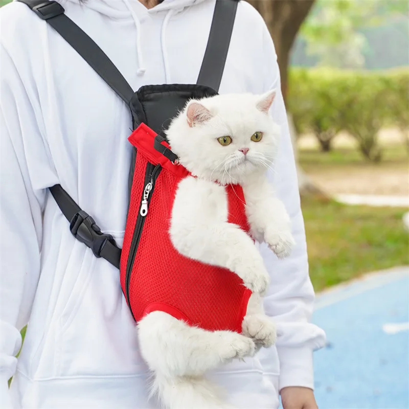 Adjustable Cat Dog Carrier Bag Pet Double Shoulder Backpack Portable Bag Outdoor Travel Camping Hiking Chest Strap Bag thumbnail 3