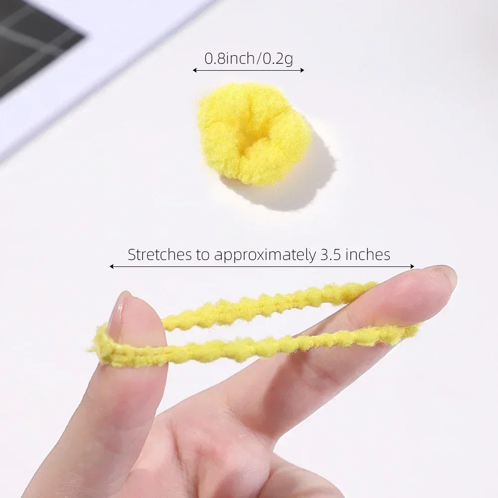 20/50/100Pcs Children Solid Color Grid Wave Elastic Hair Bands Baby Girls Scrunchie Rubber Bands Kid Sweet Cute Hair Accessories thumbnail 5