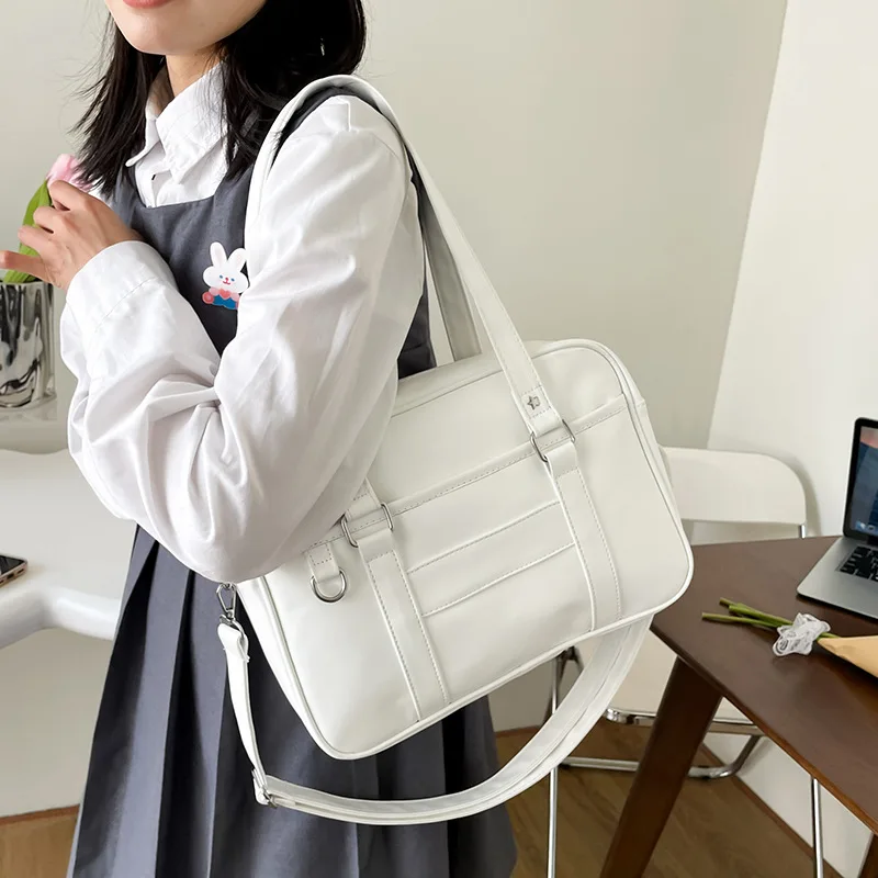 Japanese Style JK Bag Women High School Student Uniform Bag PU Leather Shoulder Bag Women Simple Handbags Crossbody Bags Itabag thumbnail 4