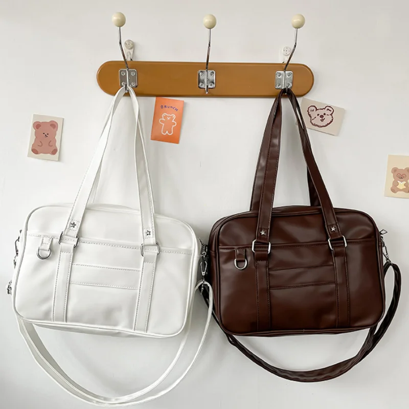 Japanese Style JK Bag Women High School Student Uniform Bag PU Leather Shoulder Bag Women Simple Handbags Crossbody Bags Itabag thumbnail 2