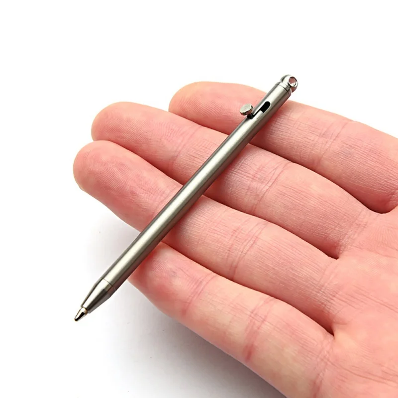 Mini Titanium Pen EDC Gadget Keychain Ballpoint Pen Practical Tactical Pen Outdoor Camping Hiking Tactical Pen Self Defense Pen thumbnail 3