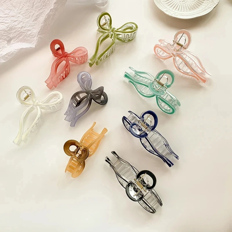 Scissors Shape Hair Claw Clips Women Shark Jelly Clear Hairclip Girl Hairpin Crab Barrette Clamp Hair Accessories thumbnail 5
