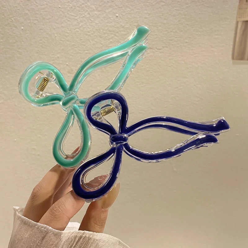 Scissors Shape Hair Claw Clips Women Shark Jelly Clear Hairclip Girl Hairpin Crab Barrette Clamp Hair Accessories thumbnail 4