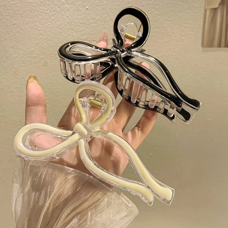 Scissors Shape Hair Claw Clips Women Shark Jelly Clear Hairclip Girl Hairpin Crab Barrette Clamp Hair Accessories thumbnail 3