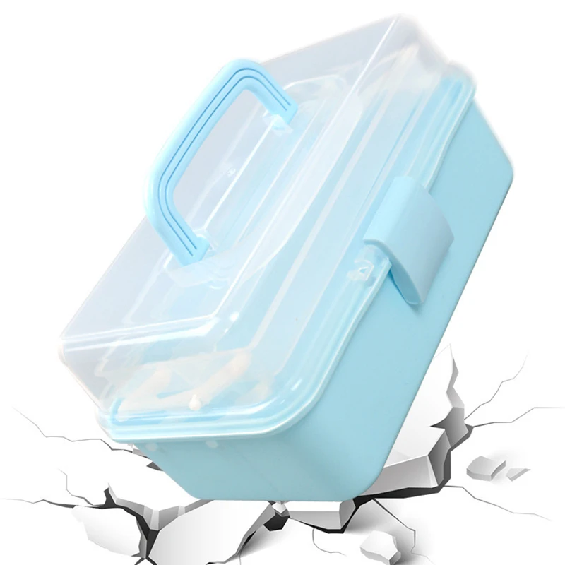 Transparent Large Storage Box Foldable For Stamp Wax Scrapbook Storage Hairpin Box Makeup Organizer Nail Jewelry Box Portable thumbnail 6