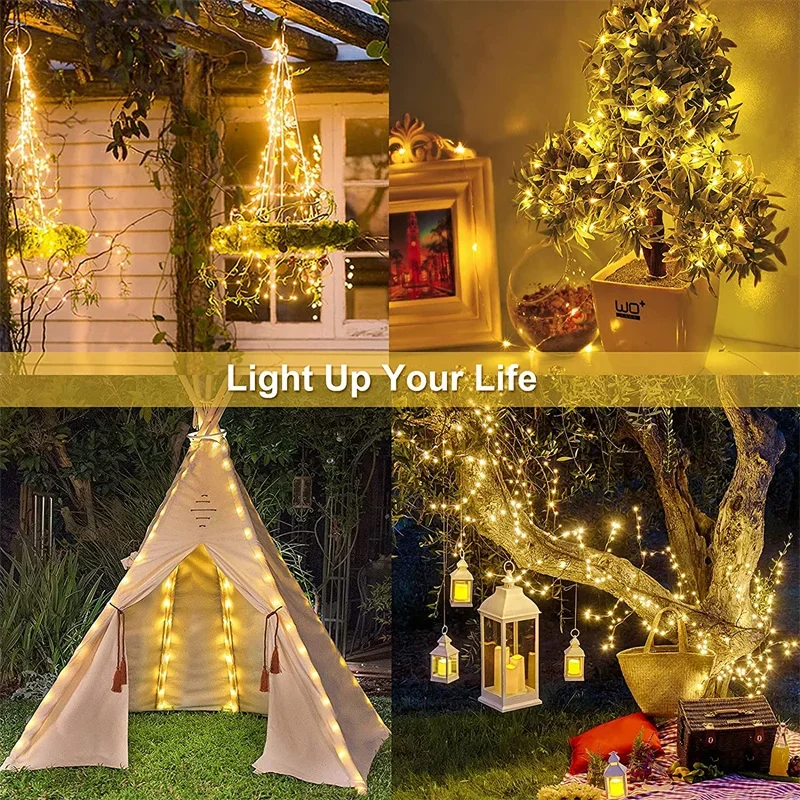 7M/12M/22M/32M LED Solar String Fairy Lights Outdoor Path Garlands Lamp Patio Waterproof Christmas Wedding Garden Street Lights thumbnail 5