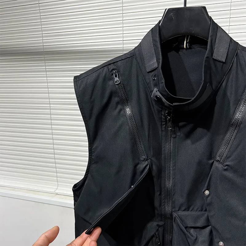 2024 Rivet Patchwork Multi Pockets Tactical Techwear Cargo Vest Men Women Functional Punk Hip Hop Sleeveless Waistcoat thumbnail 5