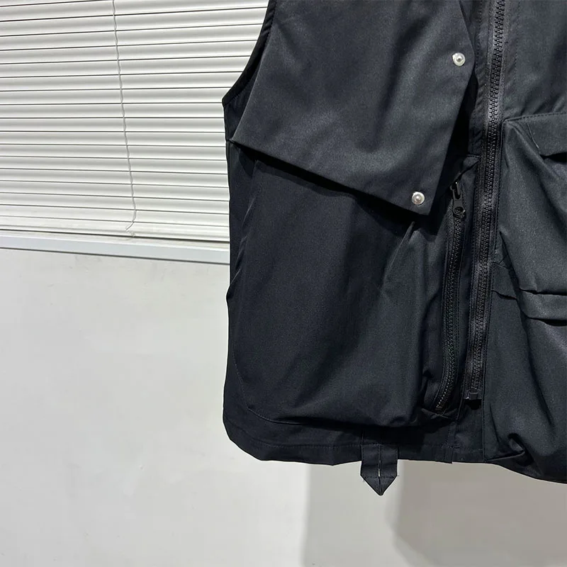 2024 Rivet Patchwork Multi Pockets Tactical Techwear Cargo Vest Men Women Functional Punk Hip Hop Sleeveless Waistcoat thumbnail 6