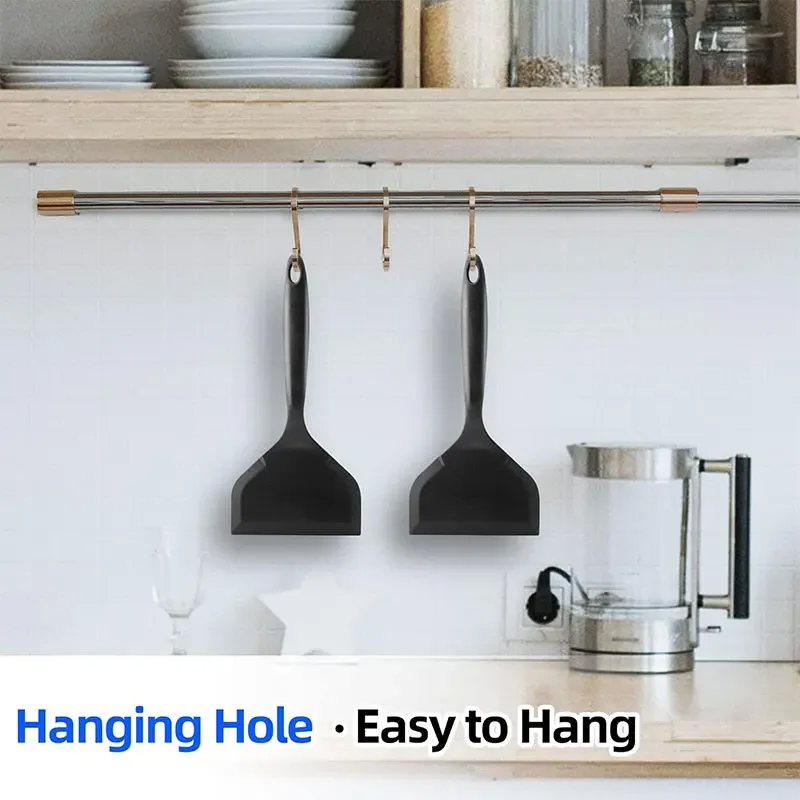 Silicone Spatula Pancakes Shovel Omelette Spatula Turner for Eggs Fish Pancake Non Stick Wide Soft Pizza Shovel Kitchen Scraper thumbnail 4