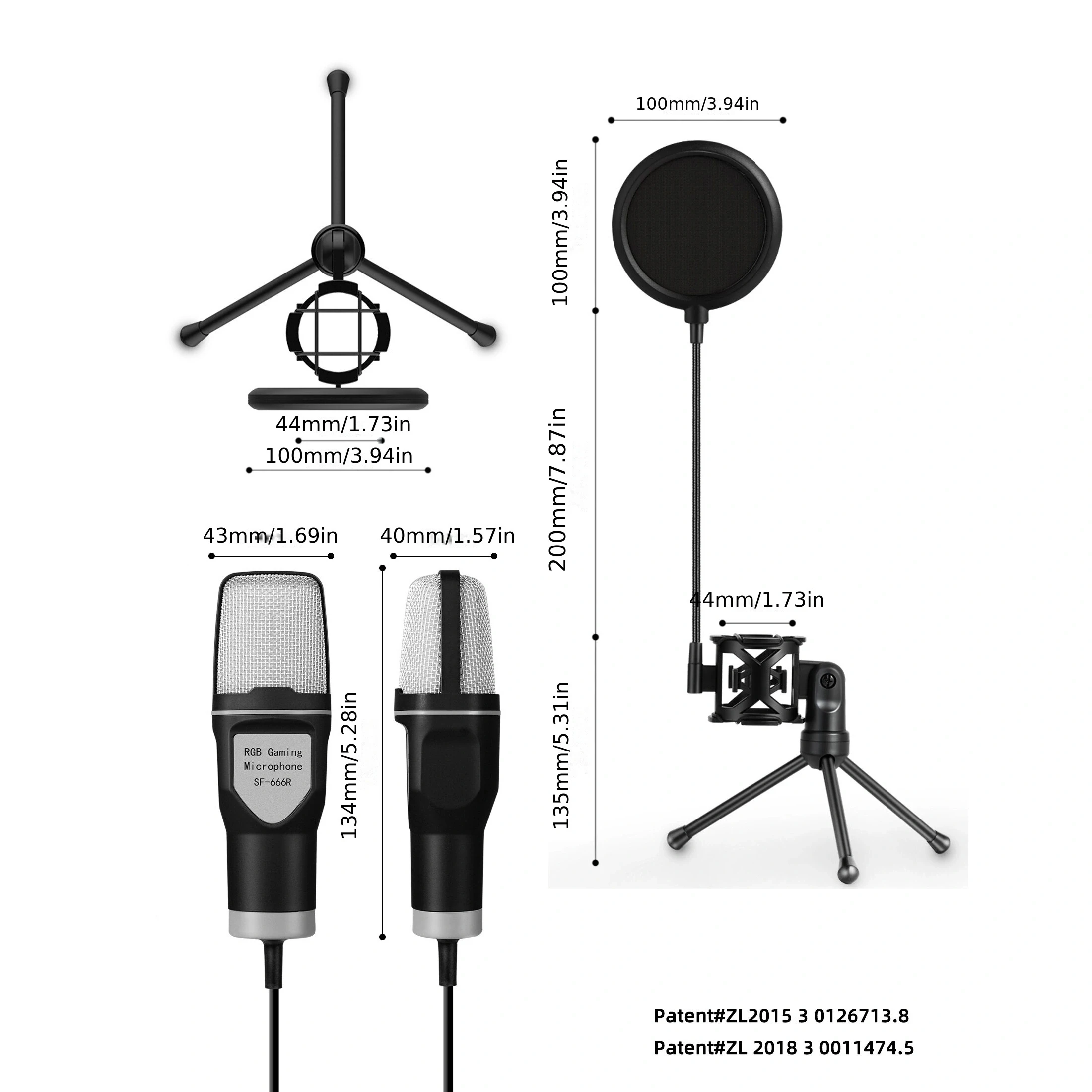 Gaming Computer Professional Condenser Microphone Mic PC Laptop USB Wired Live Streaming Podcast Studio Mike Kit Gamer Karaoke thumbnail 5