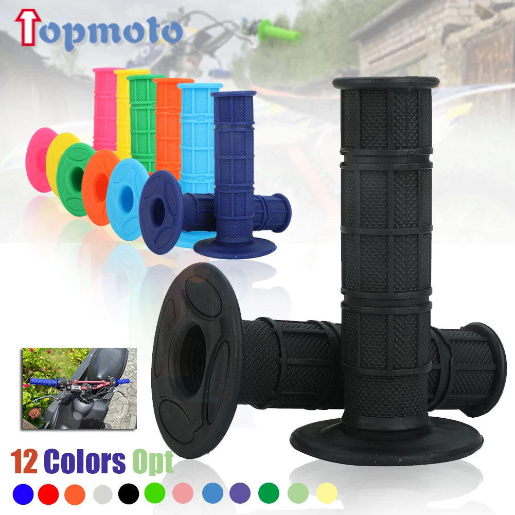 22mm 24mm Motorcycles Grip Dirt Bike Grips 7/8" Rubber Biker Scooter Handle Grip For Handlebar Mx Pillow Top Throttle 22mm Bar thumbnail 6