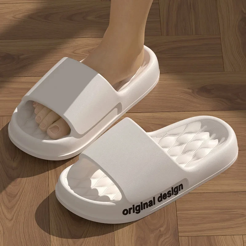 Smile Pop Men Slippers House Shower Bathroom Shoes EVA Beach Slides Fashion Soft Cloud Slippers Summer Men Antiskid Sandals thumbnail 4