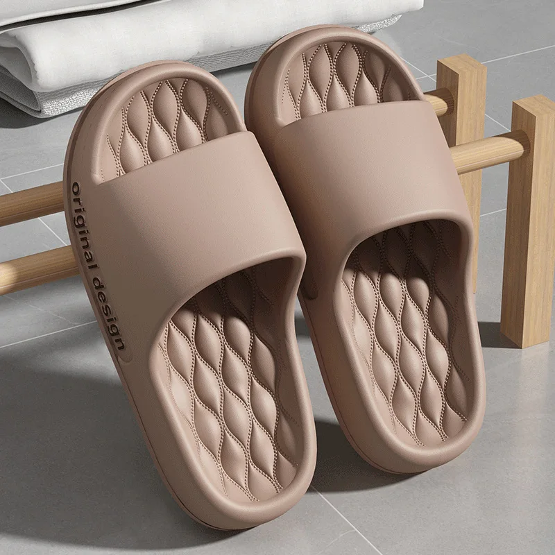 Smile Pop Men Slippers House Shower Bathroom Shoes EVA Beach Slides Fashion Soft Cloud Slippers Summer Men Antiskid Sandals thumbnail 6