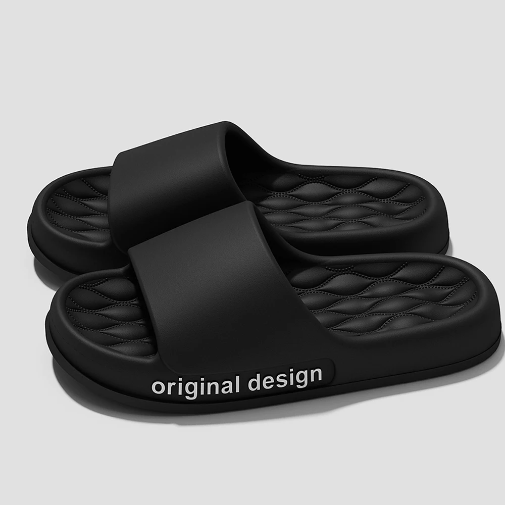Smile Pop Men Slippers House Shower Bathroom Shoes EVA Beach Slides Fashion Soft Cloud Slippers Summer Men Antiskid Sandals thumbnail 3