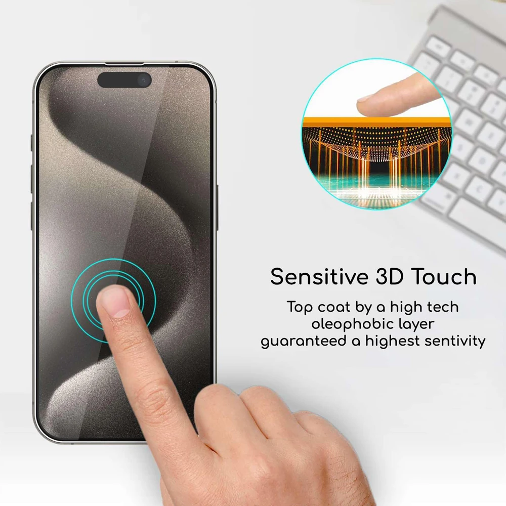 Clear Glass Film For iPhone 17 16 15 Pro Max Screen Protector For iPhone 11 12 13 14 15 Pro Tempered Glass iPhone13 Mini 16 Plus thumbnail 2