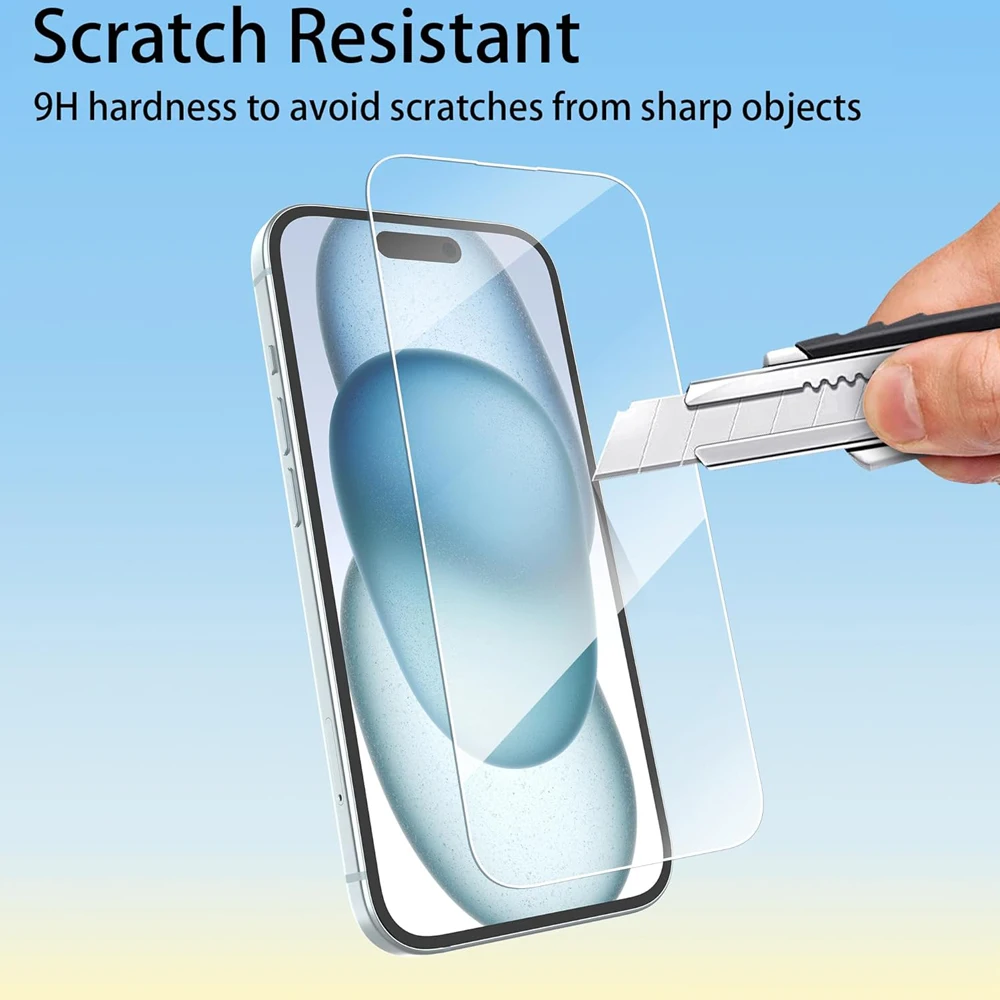 Clear Glass Film For iPhone 17 16 15 Pro Max Screen Protector For iPhone 11 12 13 14 15 Pro Tempered Glass iPhone13 Mini 16 Plus thumbnail 5